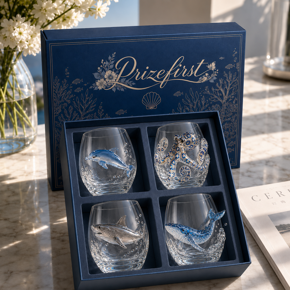 🔥Last Day 49% OFF-🌊Artisanal Blue Ringed Octopus Glassware