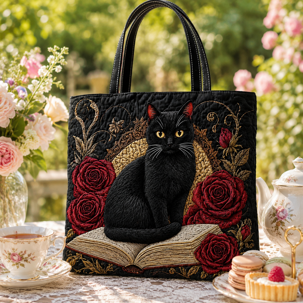 🔥Last Day 50% OFF🐈Bonnie's Handquilted Cat Totes