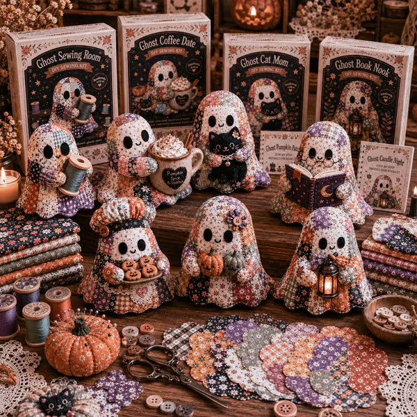 🔥50% Off Last Day - 👻Little Ghost’s Cozy Halloween DIY Patchwork Kit