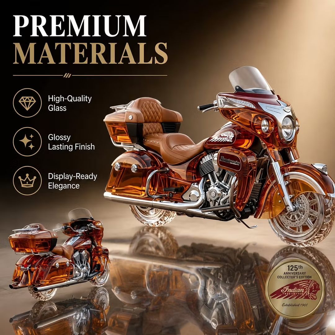 🔥Last Day 50% OFF🥃Indian Motorcycle Roadmaster 125th Anniversary Collectors Edition Whiskey Bottle