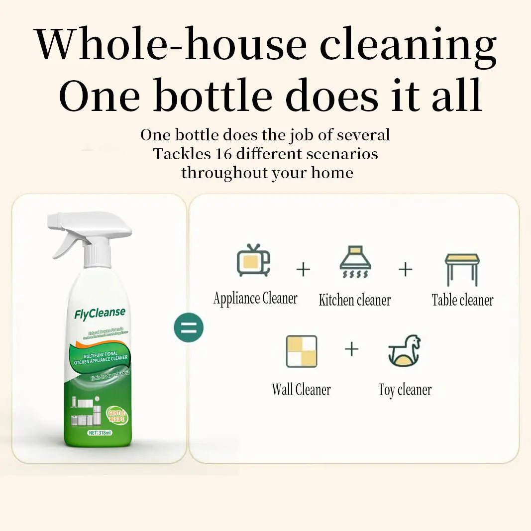 🔥Last Day Sale 50% OFF🔥Fly Cleanse Multi-Purpose Kitchen Grease Cleaner Powerful cleaner for stoves, ovens, microwaves, and Griddles