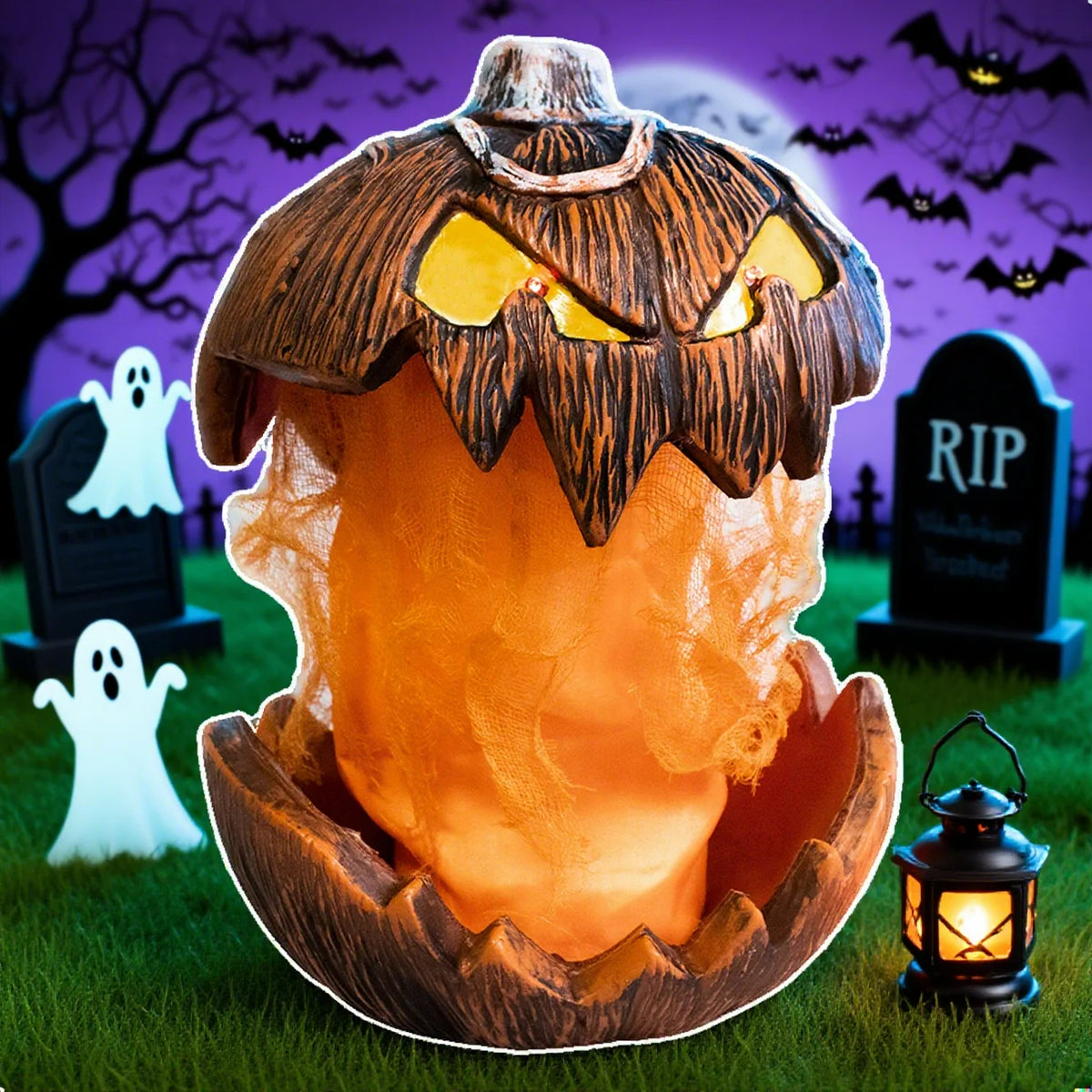🔥Last Day 50% OFF🎃Hhomeenjoy  Gloween Interactive Halloween Led Pumpkin Lantern