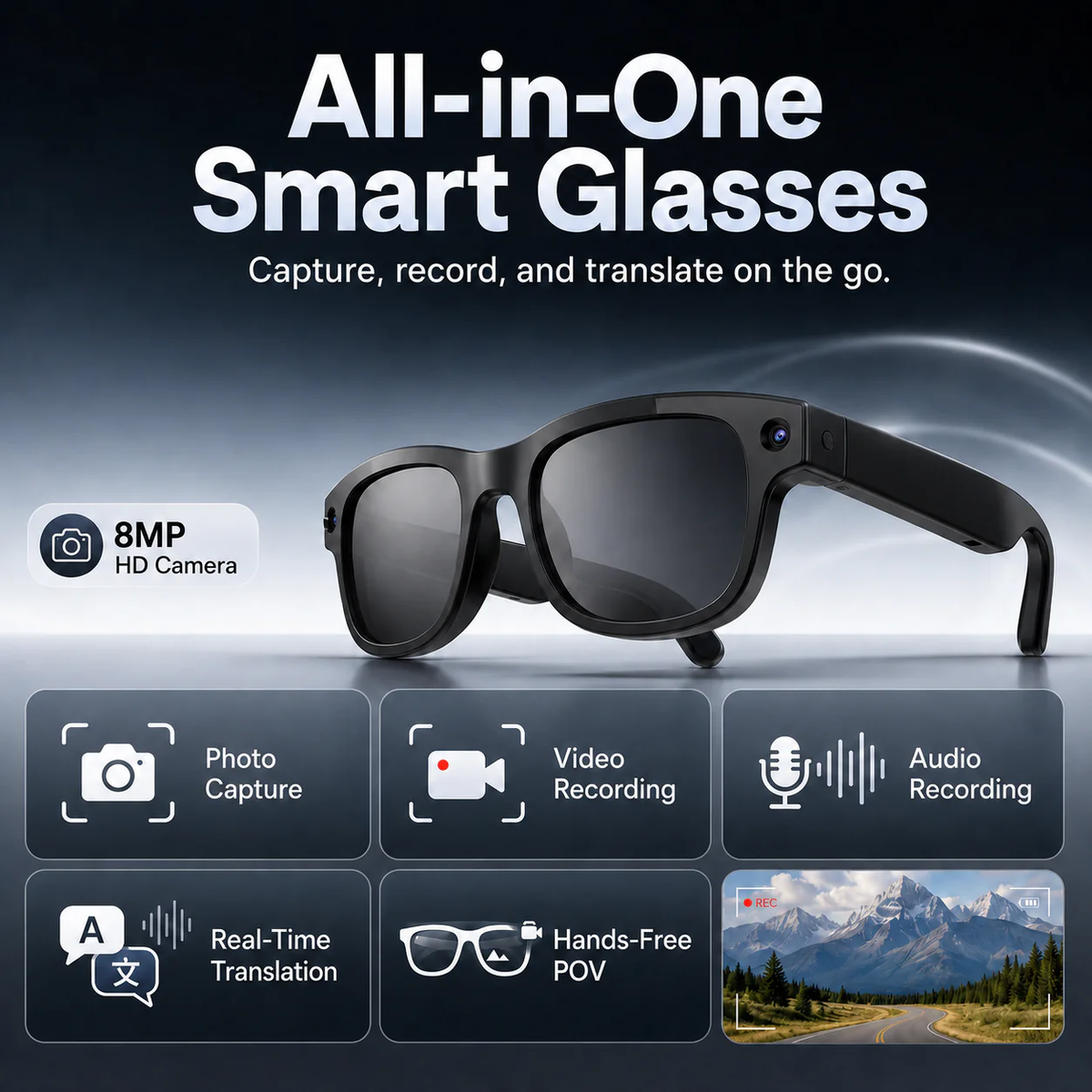 🔥Last Day Sale 50% OFF👓Smart AI Photo Glasses