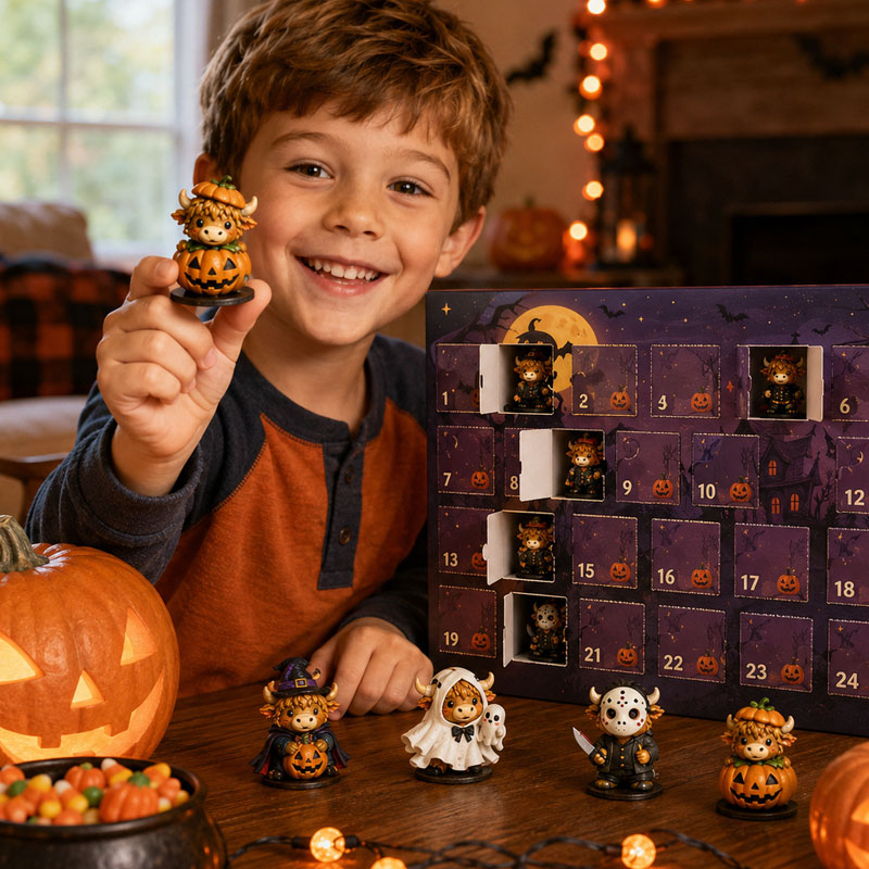 🔥Last Day Sale 50%🐮Highland Cow Halloween Countdown Calendar 2026🐮🎃✨
