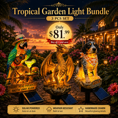 🔥Last Day Sale 50% OFF🌴 Solar-Powered Parrot Garden Light