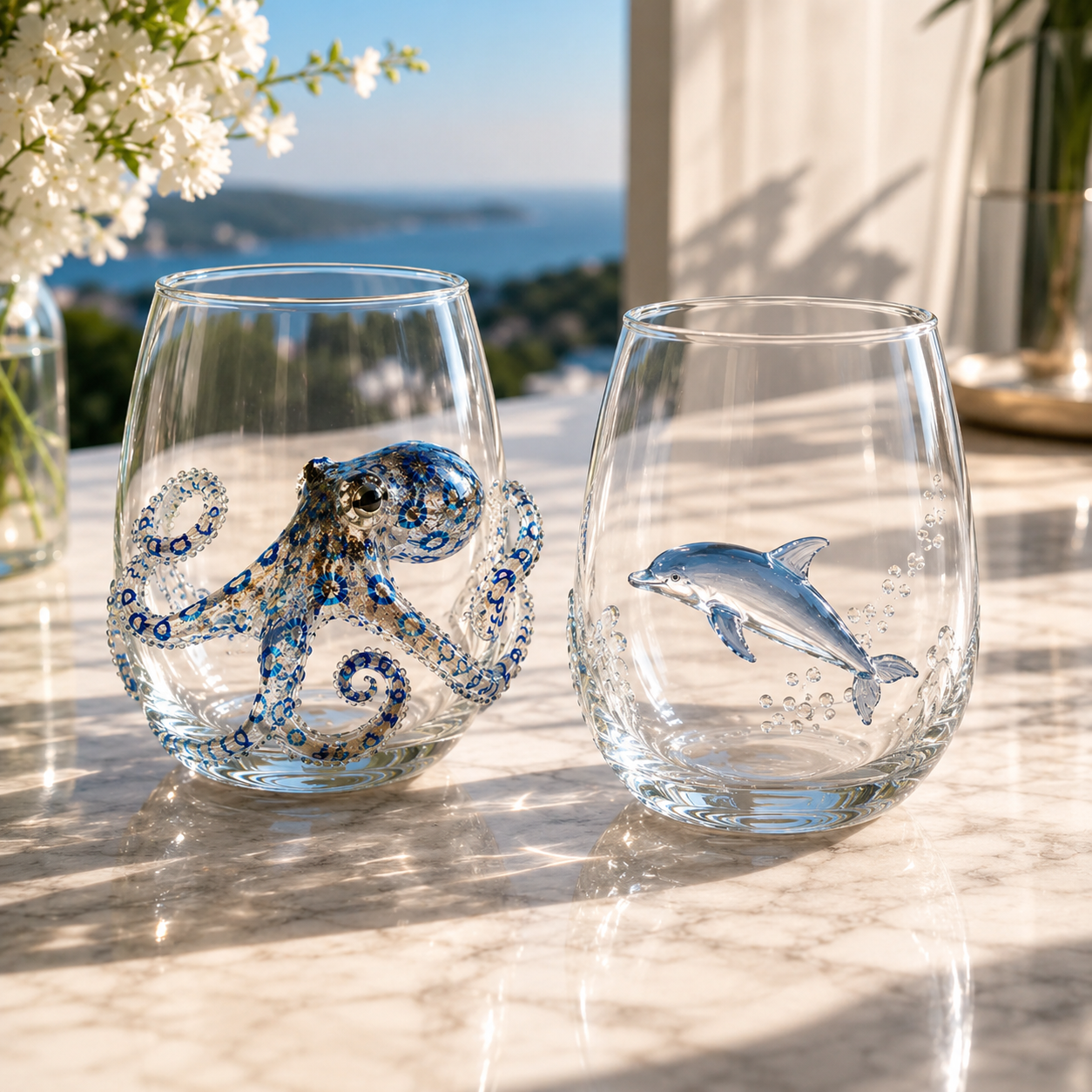🔥Last Day 49% OFF-🌊Artisanal Blue Ringed Octopus Glassware