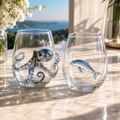 🔥Last Day 49% OFF-🌊Artisanal Blue Ringed Octopus Glassware