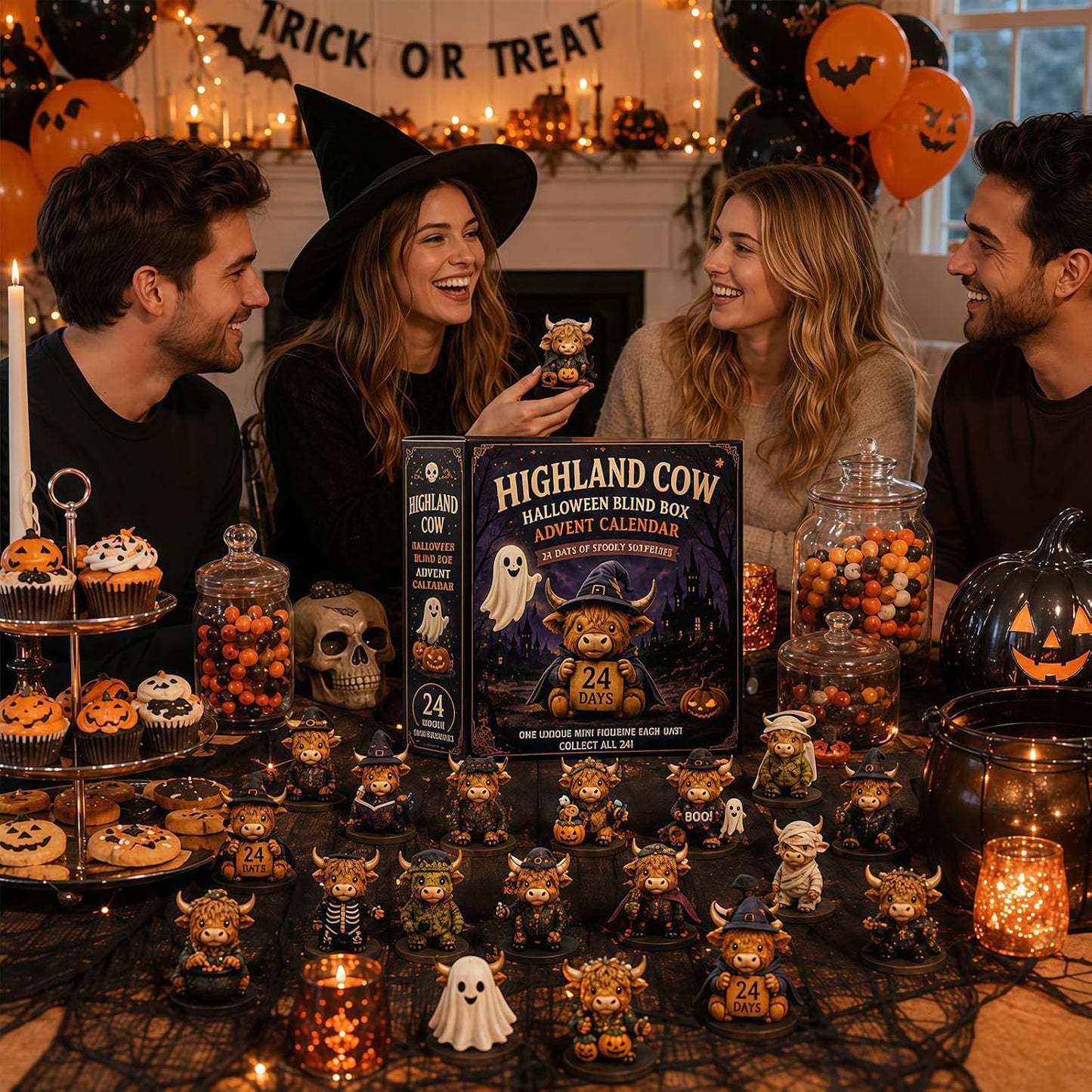 🔥Last Day Sale 50%🐮Highland Cow Halloween Countdown Calendar 2026🐮🎃✨