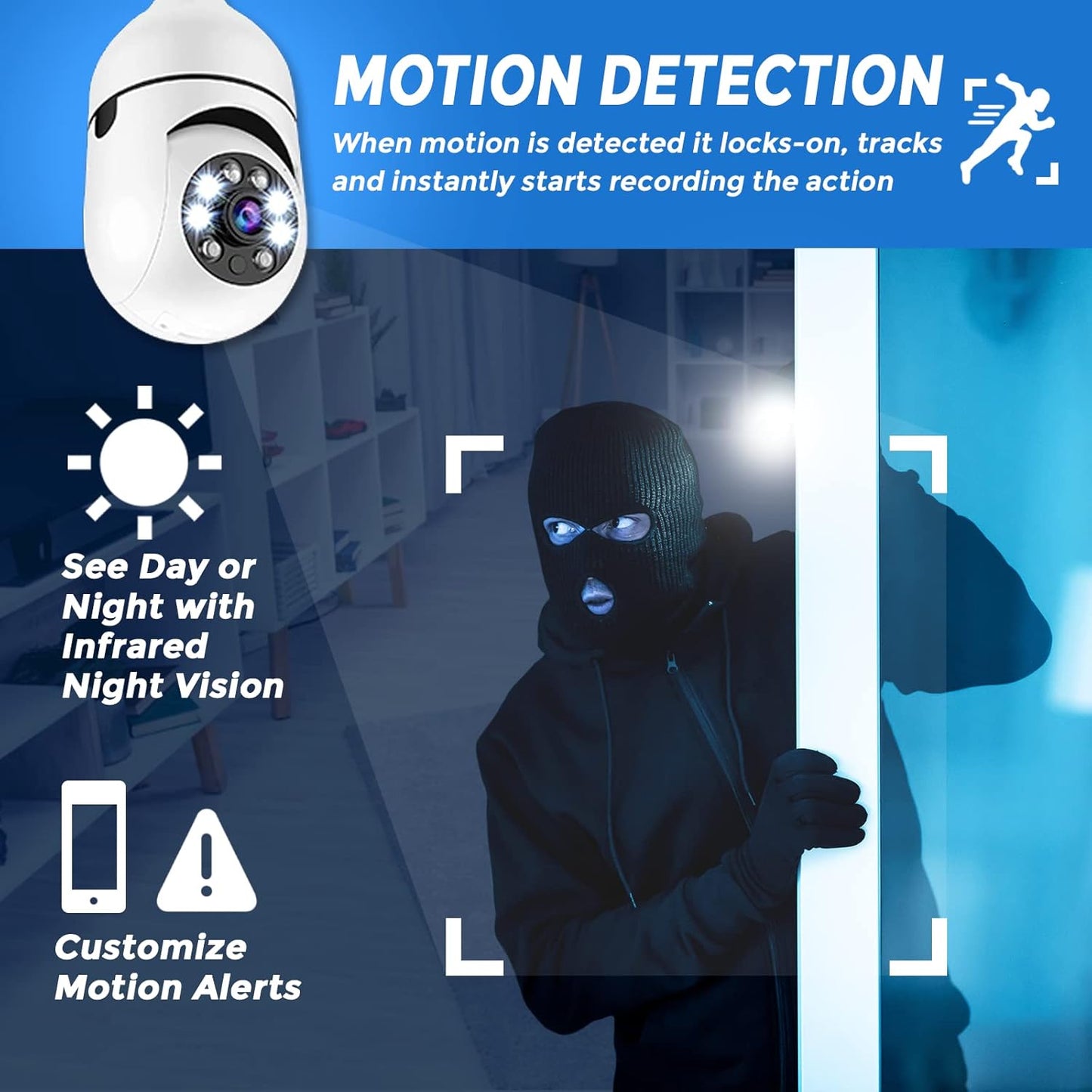 🔥Last Day Sale 50% OFF✅Light Bulb Security Camera — Screws Into Any Standard Light Bulb Socket