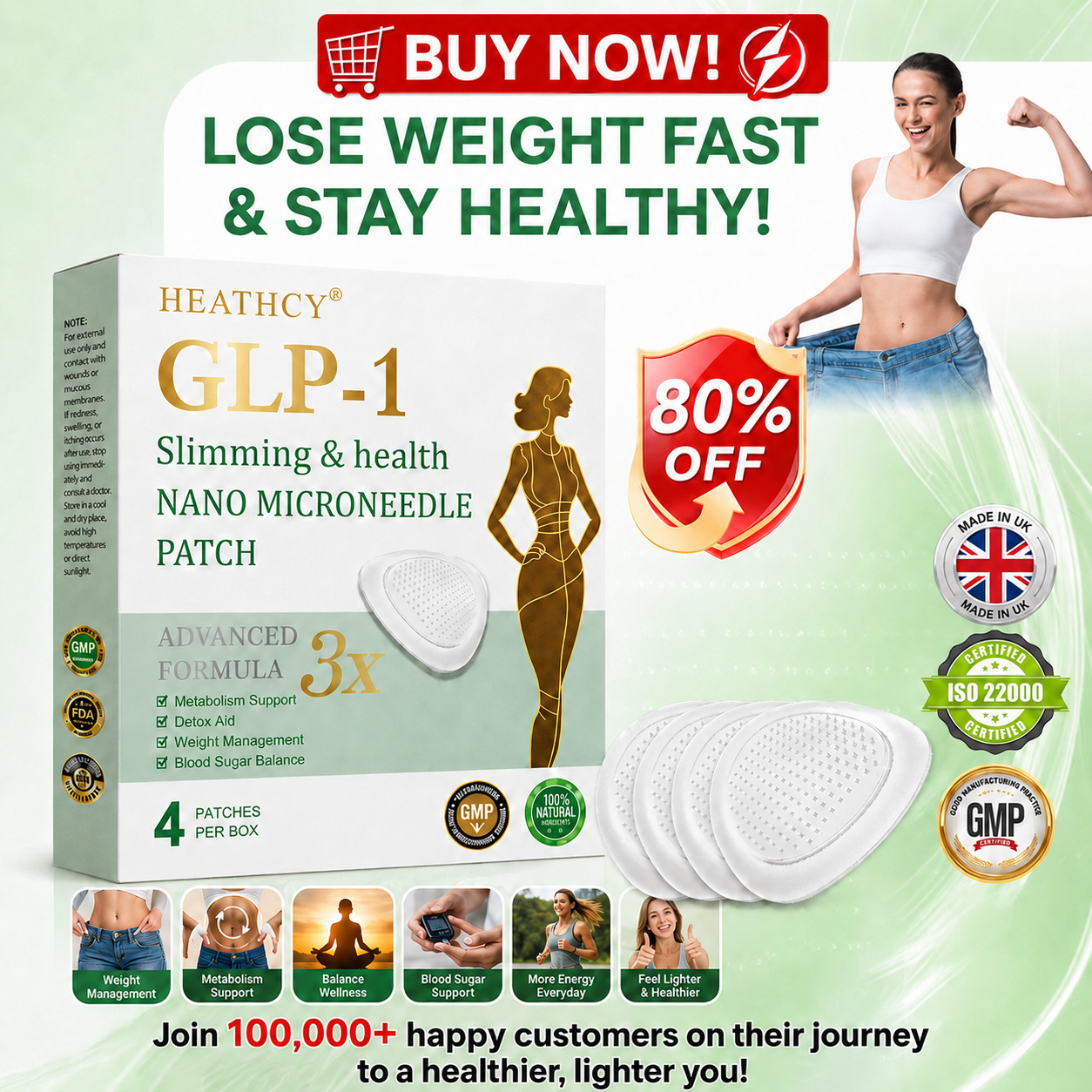 🔥Last Day Sale 50% OFF🔥Heathcy® Nano Microneedle Patch A Simple Once-Daily Patch Designed to Support Weight Management, Metabolism, Appetite Control & Firmer-Looking Skin ✅ No injections · No complicated routines · Just daily wellness support made easy