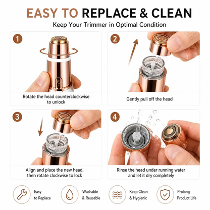 💥 LAST DAY 50% OFF✨ 2-in-1 Women’s Facial & Eyebrow Trimmer – Painless & Rechargeable