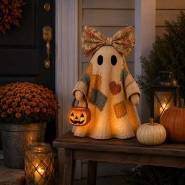 🔥Last Day 50% OFF 👻🎁[Halloween Gifts] Lighted Vintage Patchwork Ghost
