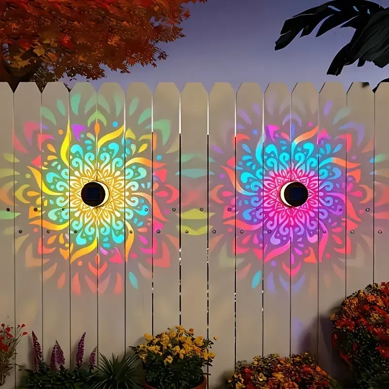 🔥Last Day Sale 50% OFF💖Seven-Color Changing Solar Mandala Projection Wall Light