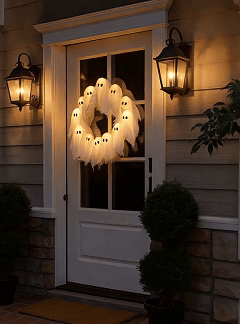 🔥Last Day 50% OFF 👻Halloween Glowing Ghost Wreath