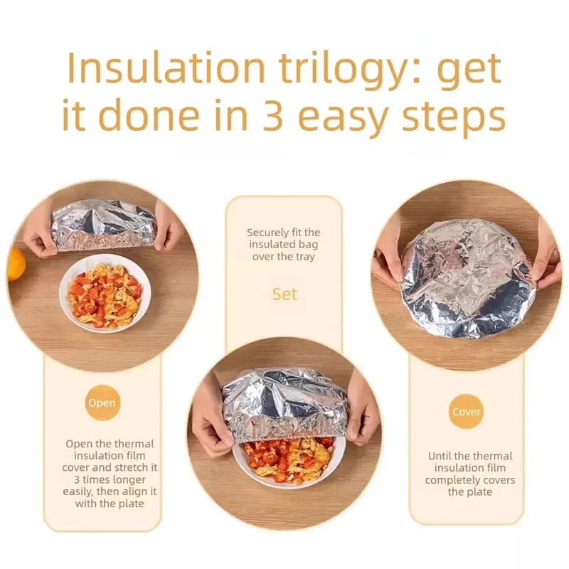🎁Buy More, Save More 🍽Keep Every Meal Warm Until Everyone Is Ready To Eat - Food-Grade Aluminum Foil Insulation Cover