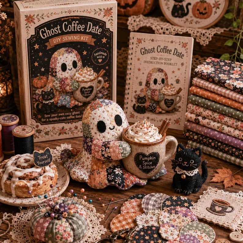 🔥50% Off Last Day - 👻Little Ghost’s Cozy Halloween DIY Patchwork Kit