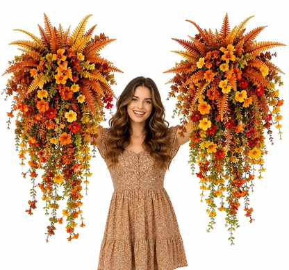 🔥 Fall Early Bird Sale | 50% OFF🍂ARTIFICIAL FALL HARVEST HANGING BASKET - AUTUMN PORCH & DOOR DECORATION