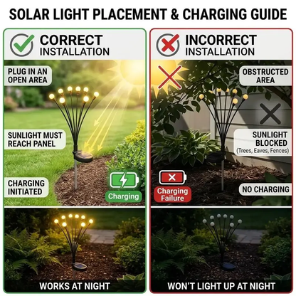 🔥Last Day Sale 50% OFF🔥Outdoor Solar Firefly Lights, Waterproof Garden Stake Lights, 32/64 LED Bulbs