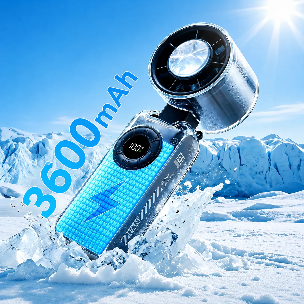 LAST DAY 70% OFF❄️High Speed Folding Cooling Fan Powerful Semiconductor Handheld Turbine Fan