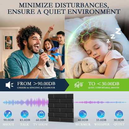 🔥Last Day Sale 50%🔥12 Pack Acoustic Panels Self Adhesive 3D Brick Pattern Sound Proof Wall Panels For Recording Studios Offices And Home