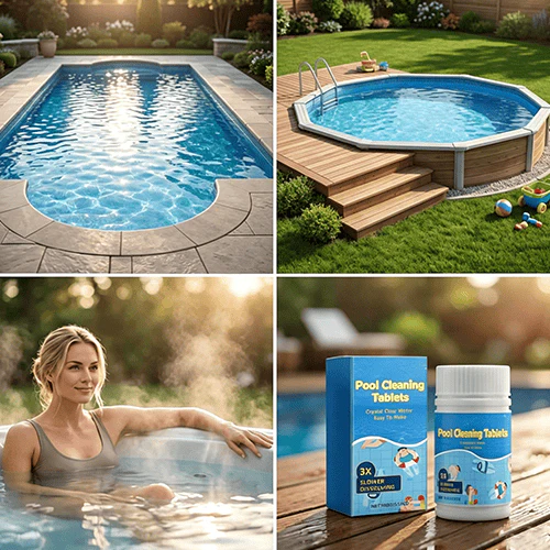 🔥Last Day Sale 50% OFF🌊Pool Cleaning Tablets with 3X Slow-Dissolve Formula