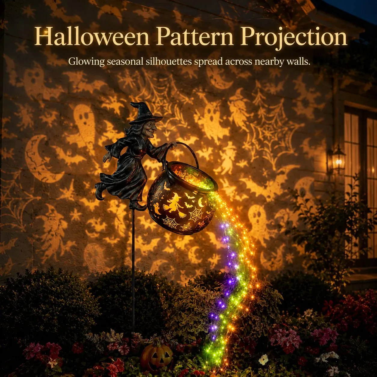🔥50% OFF Halloween Early Bird Sale 🎃 Halloween Witch Cauldron Garden Light