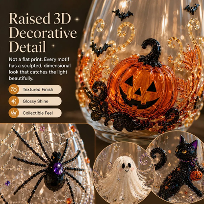 🔥LAST DAY 50% OFF-🎃 3D Halloween Glass Cups | Perfect for Parties & Cozy Fall Home Bars