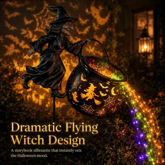 🔥50% OFF Halloween Early Bird Sale 🎃 Halloween Witch Cauldron Garden Light