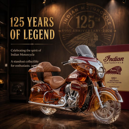 🔥Last Day 50% OFF🥃Indian Motorcycle Roadmaster 125th Anniversary Collectors Edition Whiskey Bottle