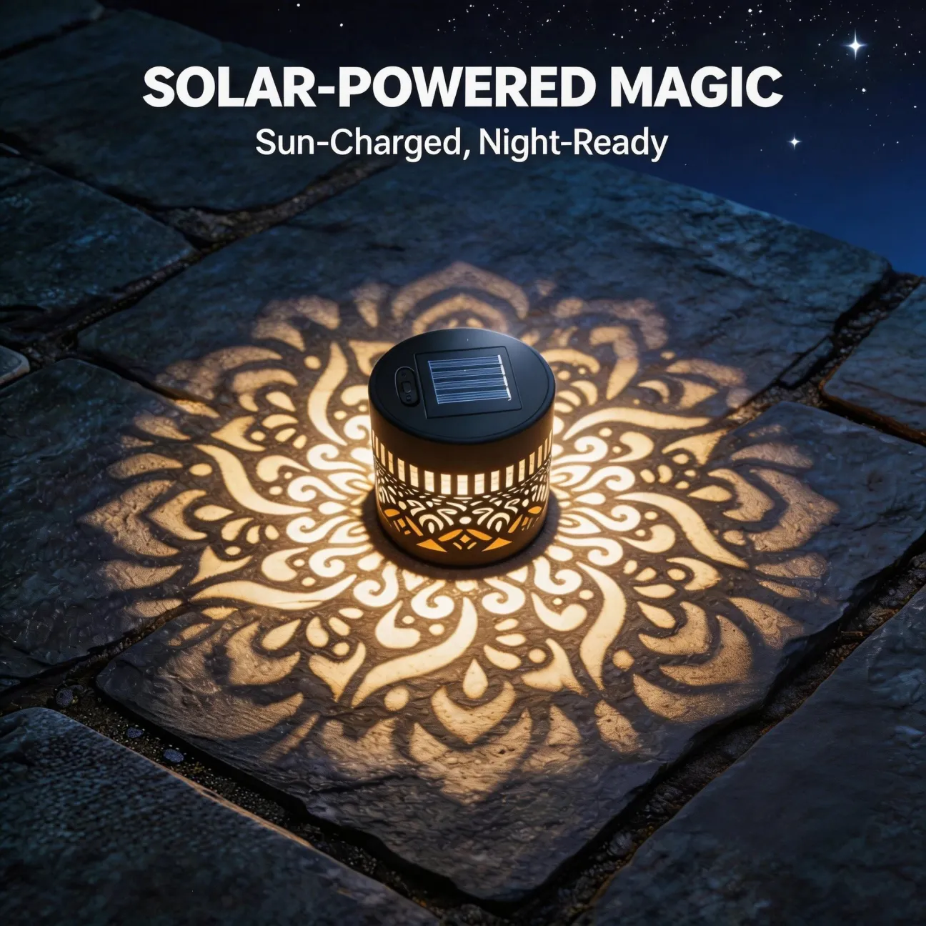 🔥Last Day Sale 50% OFF💖Seven-Color Changing Solar Mandala Projection Wall Light