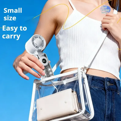 LAST DAY 70% OFF❄️High Speed Folding Cooling Fan Powerful Semiconductor Handheld Turbine Fan