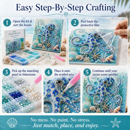 🔥Last Day 50% OFF - 🌊✨Ocean Theme Pearl Art DIY Kit