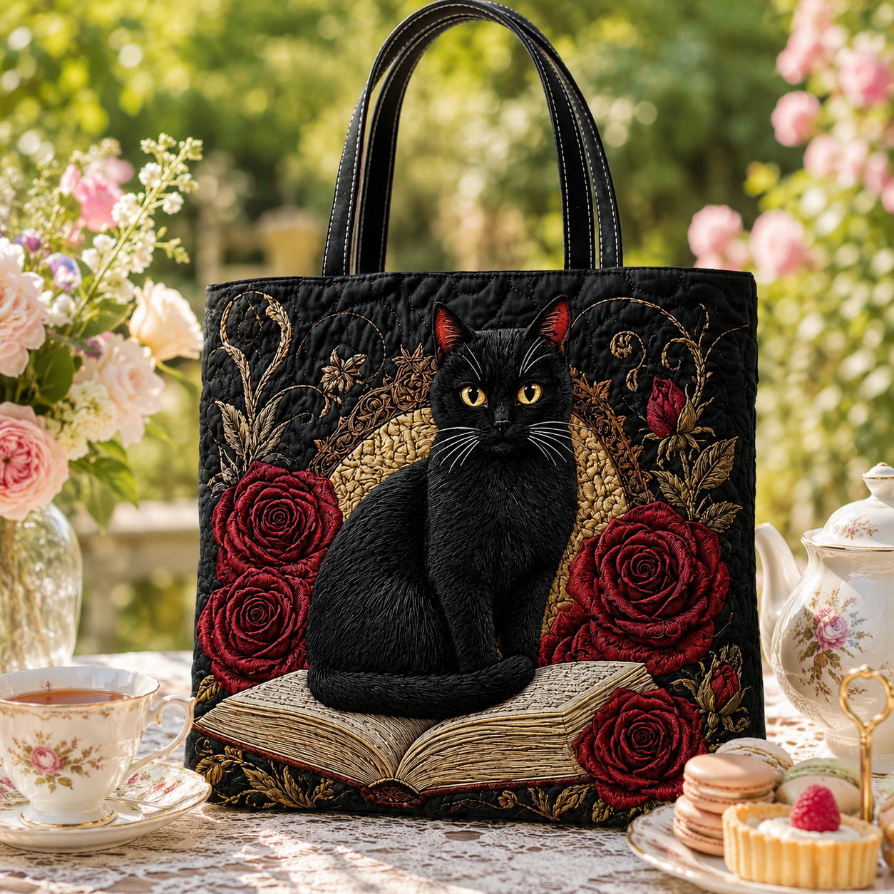 🔥Last Day 50% OFF🐈Bonnie's Handquilted Cat Totes