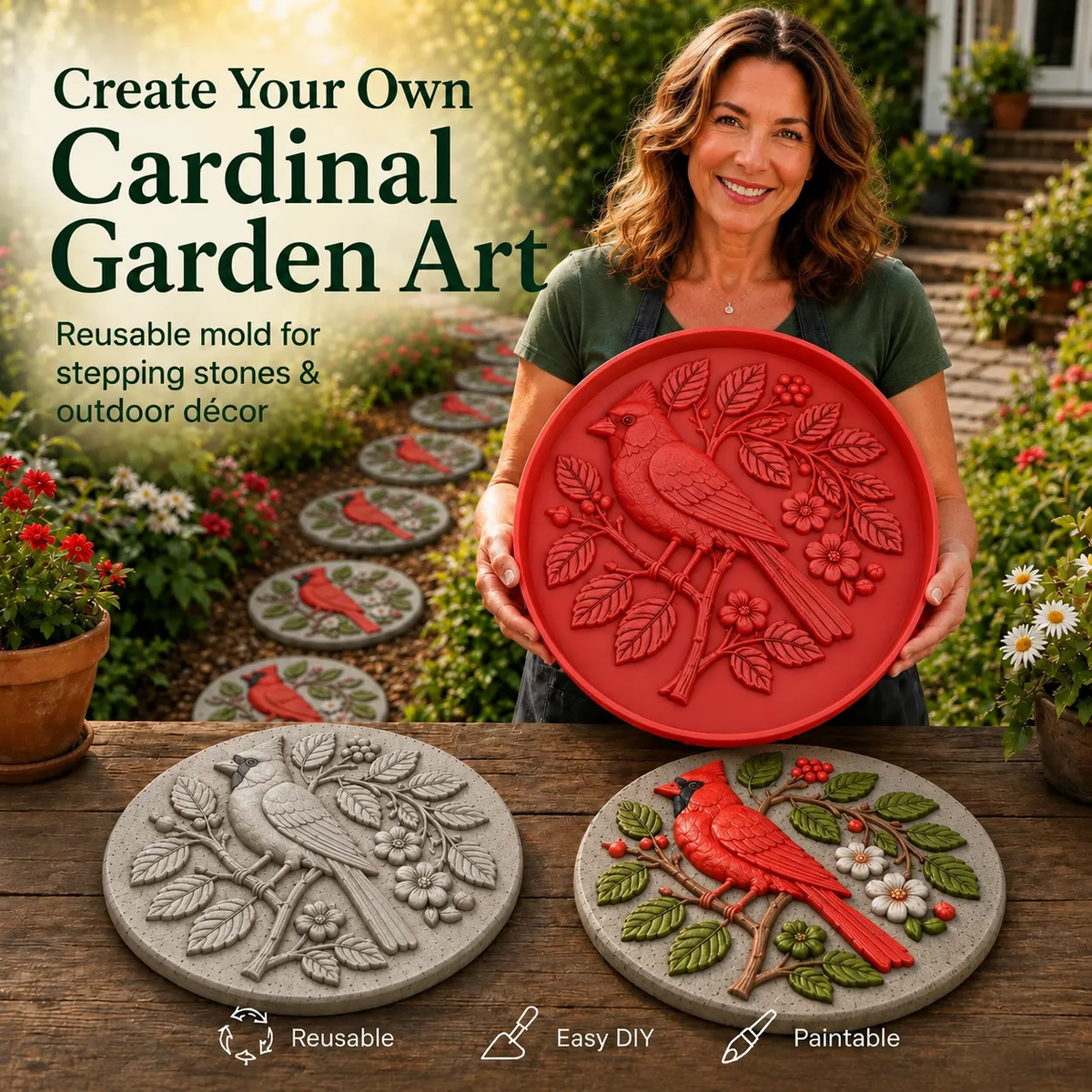💥 LAST DAY 50% OFF - 🌻Reusable Sunflower Stepping Stone Mold