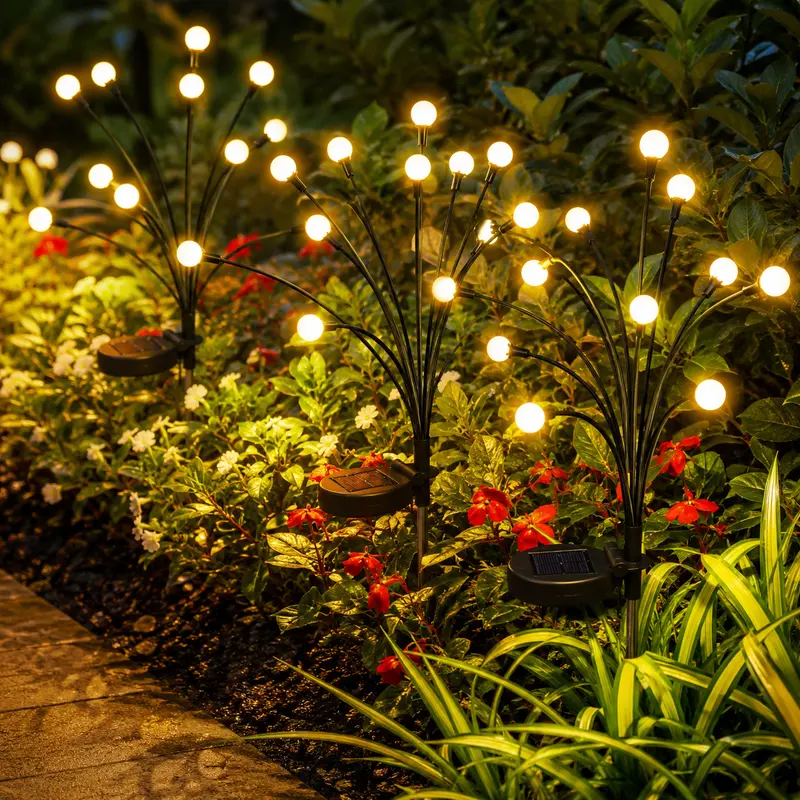 🔥Last Day Sale 50% OFF🔥Outdoor Solar Firefly Lights, Waterproof Garden Stake Lights, 32/64 LED Bulbs