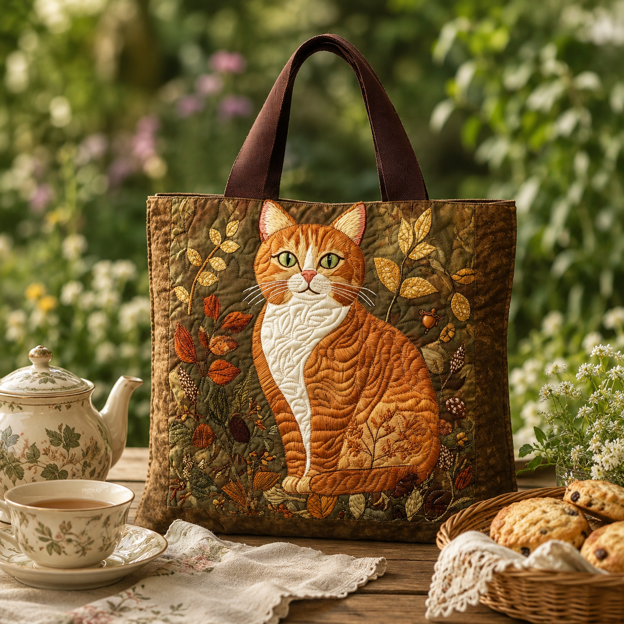 🔥Last Day 50% OFF🐈Bonnie's Handquilted Cat Totes