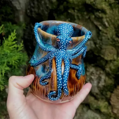 🔥Last Day Sale 50% OFF🔥Tentacle Tales Mug – Limited Handmade Octopus Ceramic Coffee Cup