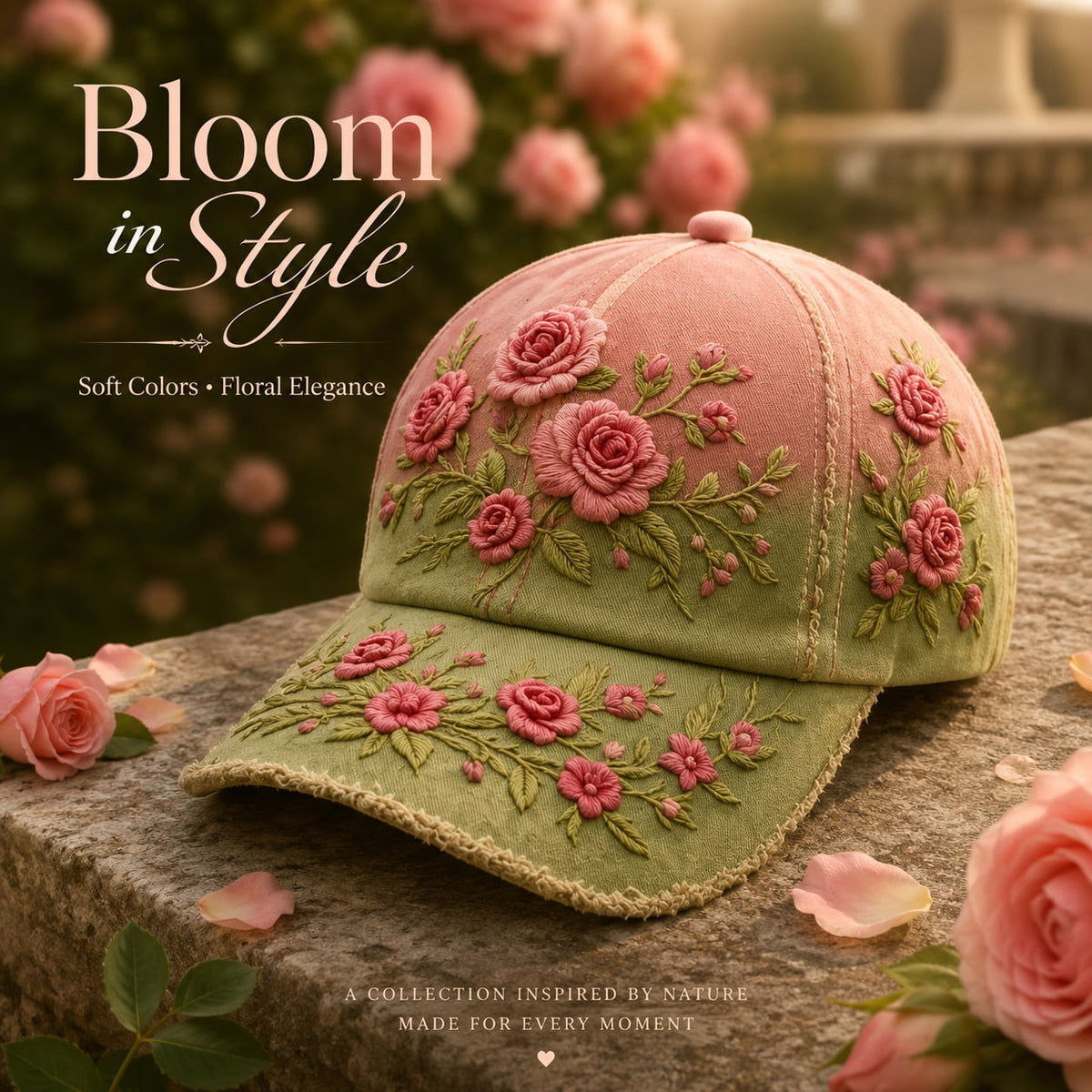 🔥Last Day 50% OFF🌹Embroidered Floral Baseball Cap Collection