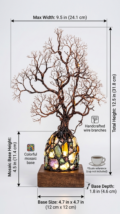 🔥Last Day Sale 50%✨ Bring Positive Energy & Peace Into Your Home With This Stunning Crystal Tree Lamp