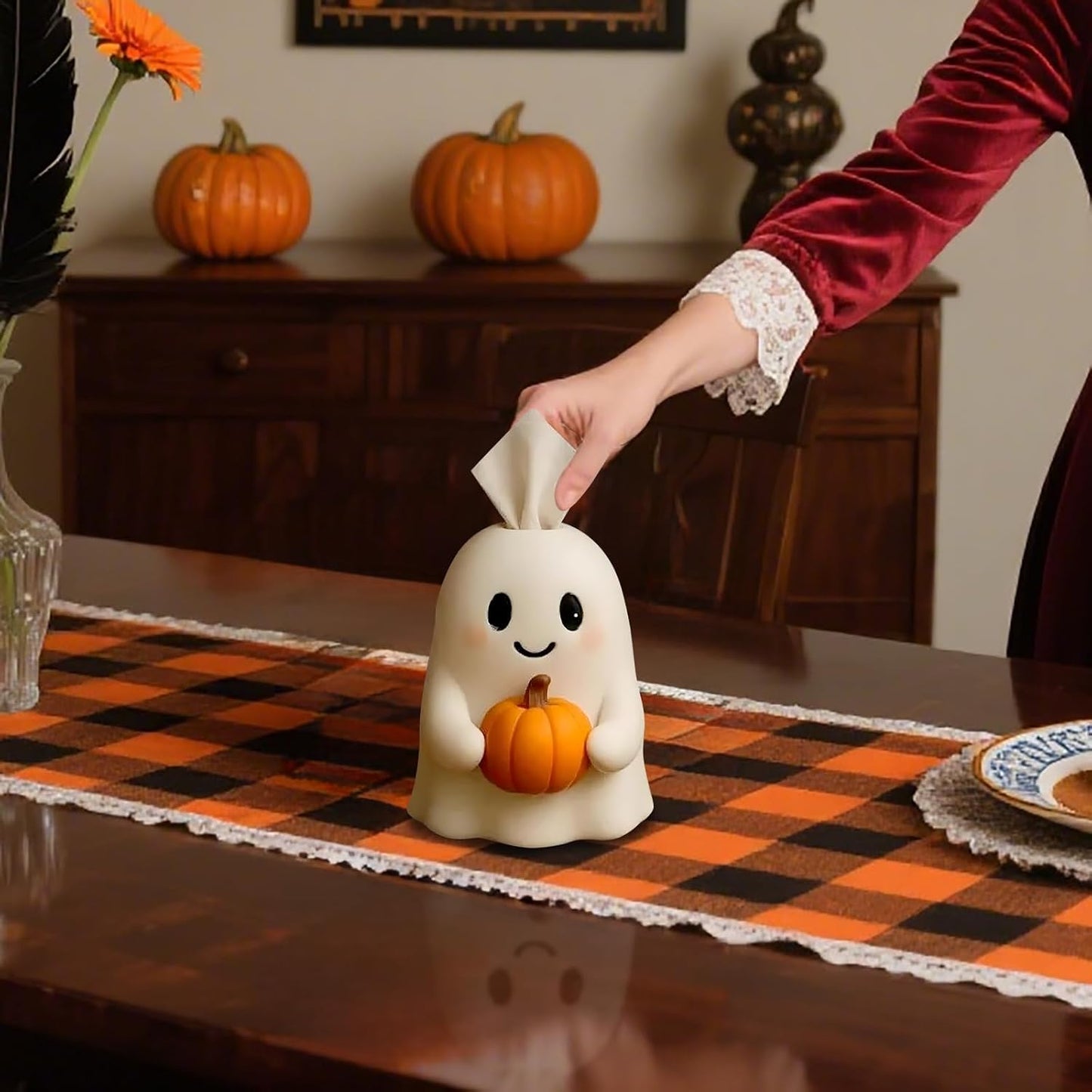 🔥Last Day 50% OFF👻Cute Halloween Pumpkin Ghost Tissue Holder
