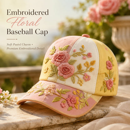 🔥Last Day 50% OFF🌹Embroidered Floral Baseball Cap Collection