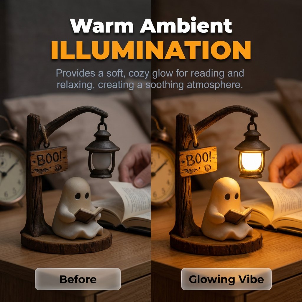 🔥 50% OFF Today 👻 Cute Ghost LED Night Light – Cozy Halloween Home Decor & Gift Idea ✨