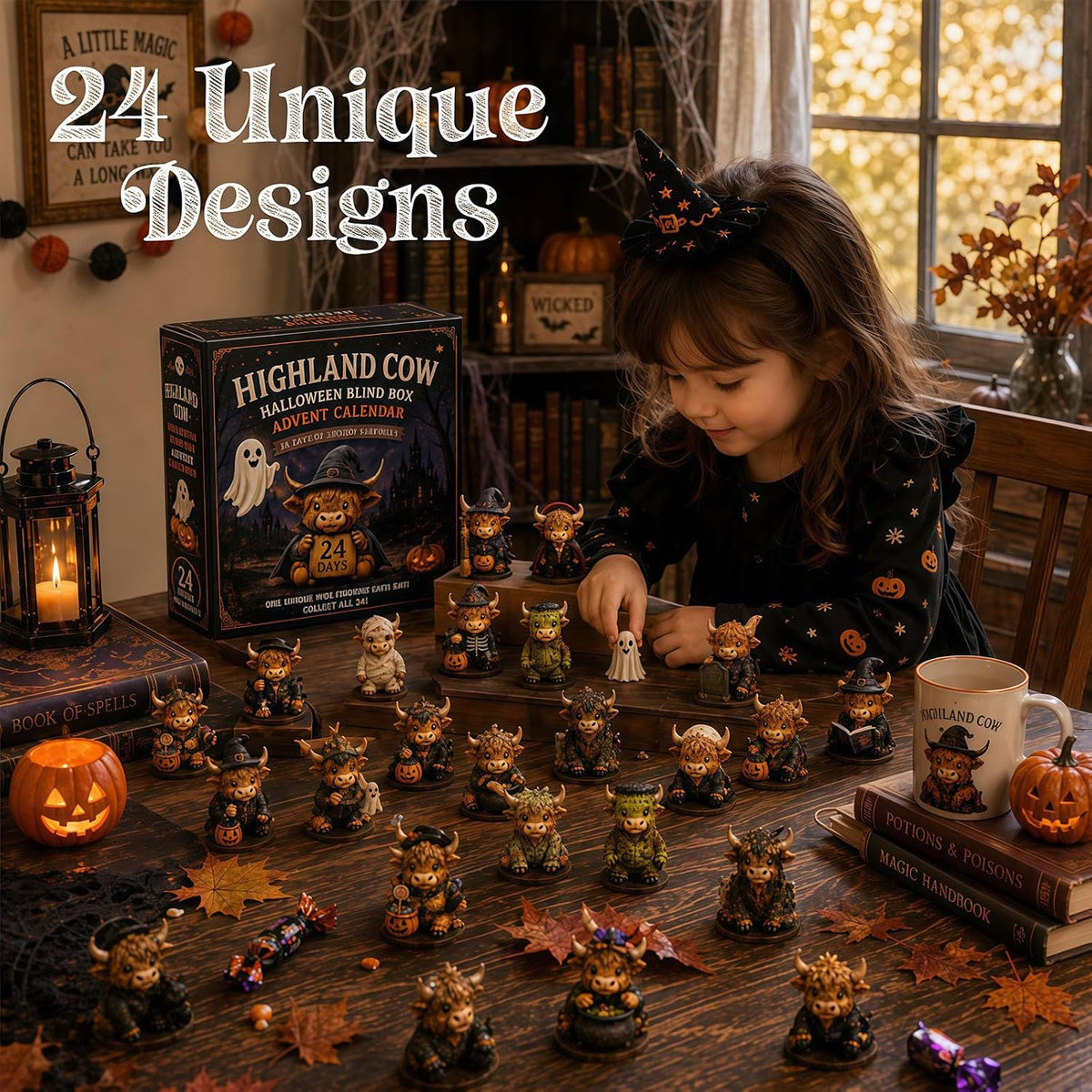 🔥Last Day Sale 50%🐮Highland Cow Halloween Countdown Calendar 2026🐮🎃✨