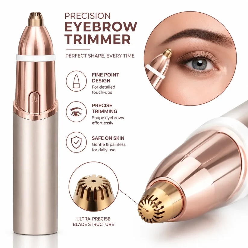 💥 LAST DAY 50% OFF✨ 2-in-1 Women’s Facial & Eyebrow Trimmer – Painless & Rechargeable