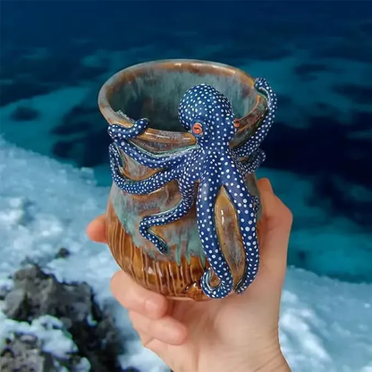 🔥Last Day Sale 50% OFF🔥Tentacle Tales Mug – Limited Handmade Octopus Ceramic Coffee Cup