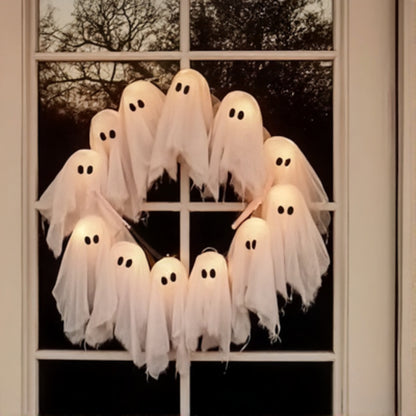 🔥Last Day 50% OFF 👻Halloween Glowing Ghost Wreath