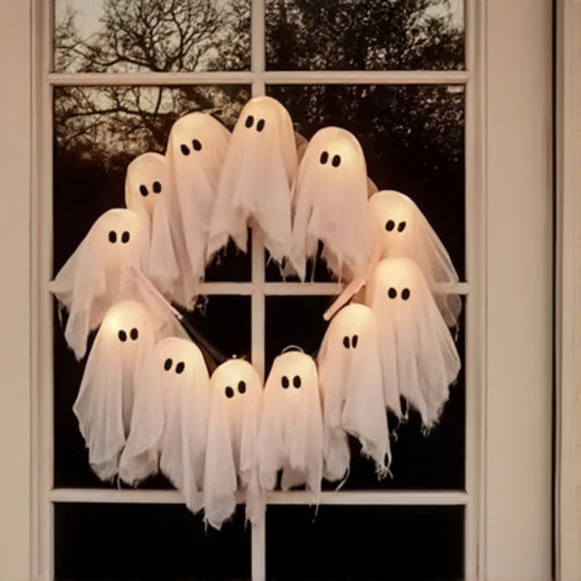 🔥Last Day 50% OFF 👻Halloween Glowing Ghost Wreath