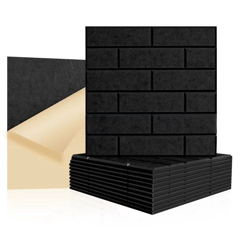 🔥Last Day Sale 50%🔥12 Pack Acoustic Panels Self Adhesive 3D Brick Pattern Sound Proof Wall Panels For Recording Studios Offices And Home