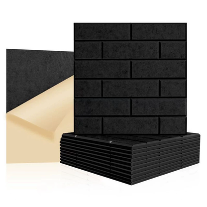 🔥Last Day Sale 50%🔥12 Pack Acoustic Panels Self Adhesive 3D Brick Pattern Sound Proof Wall Panels For Recording Studios Offices And Home