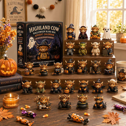 🔥Last Day Sale 50%🐮Highland Cow Halloween Countdown Calendar 2026🐮🎃✨